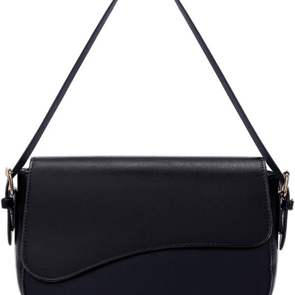 Chic 11.4-Inch Black Hobo Bag with Adjustable Strap - Perfect for Everyday Use - Picture 1 of 7